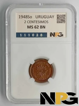 1948So Uruguay 2 Centesimos
