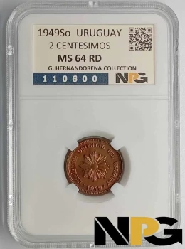 1949So Uruguay 2 Centesimos