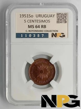 1951 Uruguay 5 Centesimos