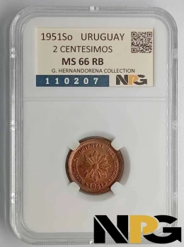 1951So Uruguay 2 Centesimos