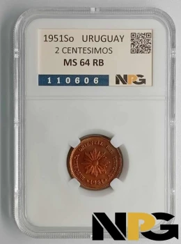 1951So Uruguay 2 Centesimos