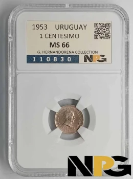 1953 Uruguay 1 Centesimo
