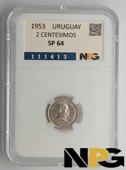 1953 Uruguay 2 Centesimos 1953 Uruguay 2 Centesimos