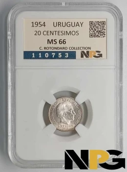 1954 Uruguay 20 Centesimos