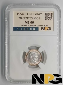 1954 Uruguay 20 Centesimos