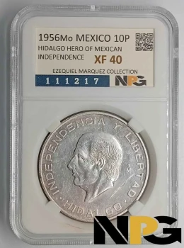 1956Mo Mexico 10 Pesos