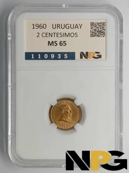 1960 Uruguay 2 Centesimos