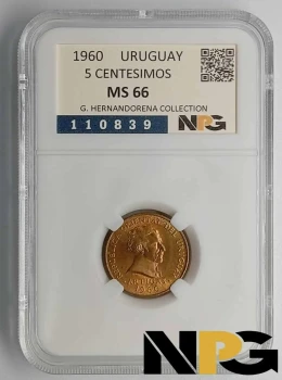 1960 Uruguay 5 Centesimos