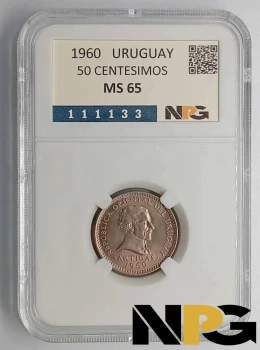 1960 Uruguay 50 Centesimos