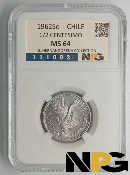 1962So Chile  1/2 CENTESIMO