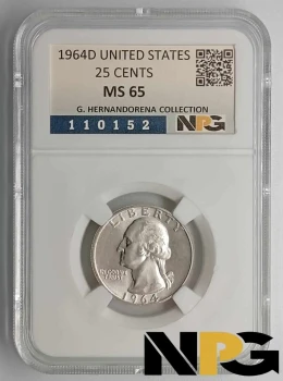 1964D USA 25 Cents