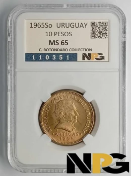 1965 Uruguay 10 Pesos