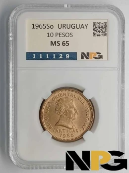 1965So Uruguay 10 Pesos