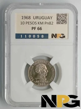 1968 Uruguay 10 Pesos