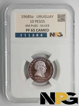 1968So Uruguay 10 Pesos