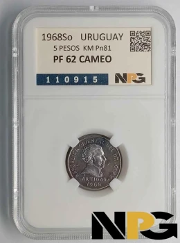 1968So Uruguay 5 Pesos