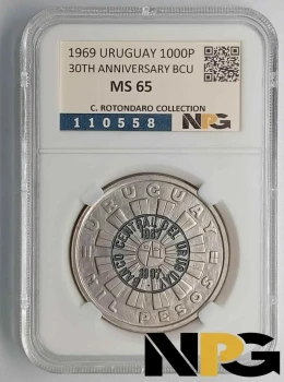1969 Uruguay 1000 Pesos FAO