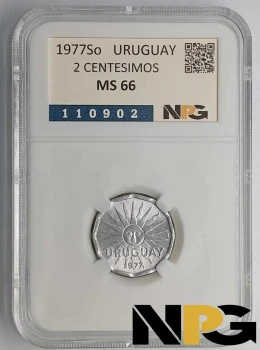 1977So Uruguay 2 Centesimos