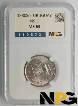 1980So Uruguay N$ 5 1980So Uruguay N$ 5
