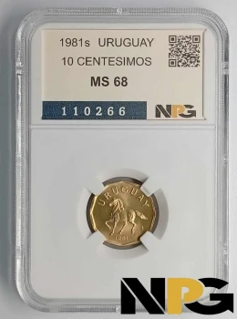 1981s Uruguay 10 Centesimos