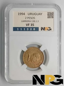 1994 Uruguay 2 Pesos 1994 Uruguay 2 Pesos