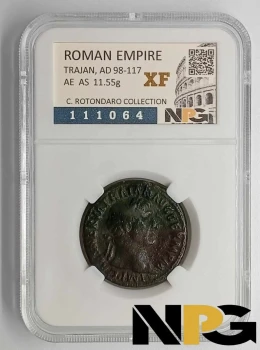 98-117 Roman Empire  AE As