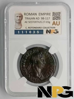 98-117 Roman Empire  SESTERTIUS