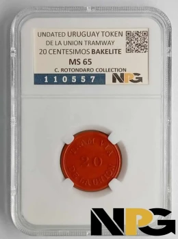 Undated Uruguay  20 CENTESIMOS BAKELITE