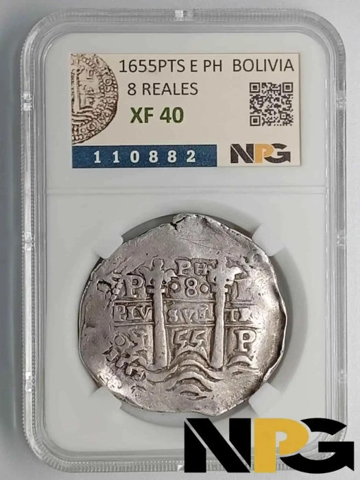 1655 Bolivia  8 REALES PTS E PH