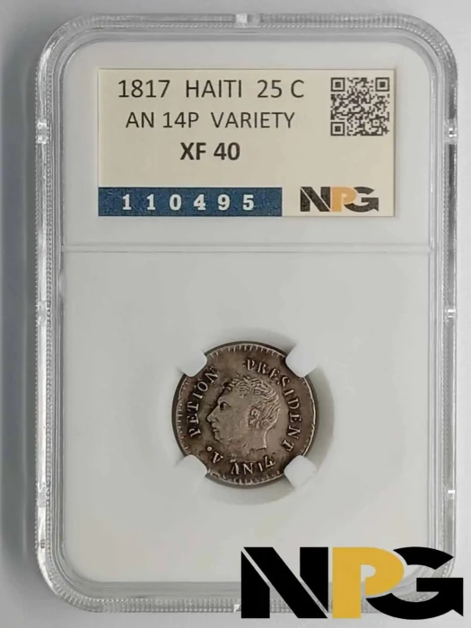 1817 Haiti 25 CENTIMES AN 14P