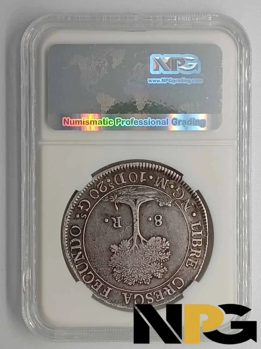 1836ng M Central American Republic 8 Reales -  1 - 1836ng M Central American Republic