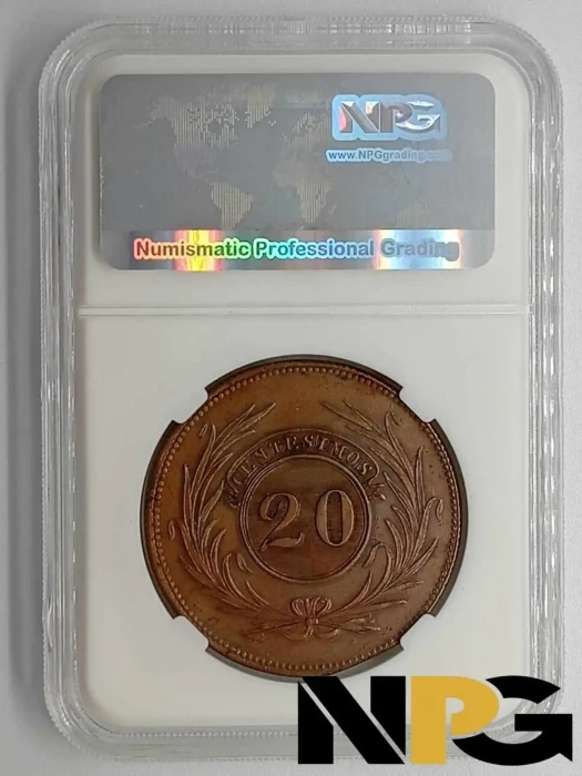 1840 Uruguay 20 Centesimos 2 1 2 1 - Uruguay