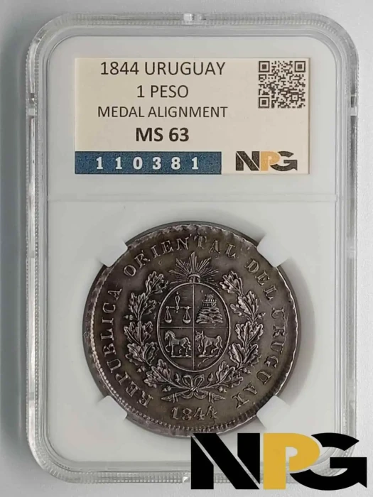 1844 Uruguay 1 Peso