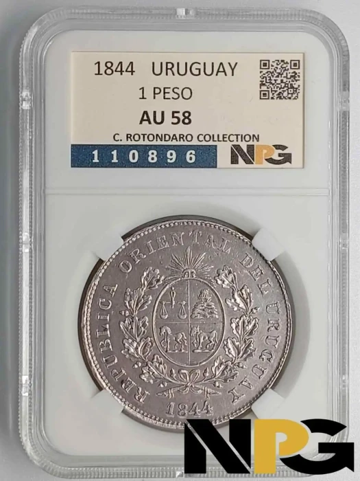 1844 Uruguay 1 Peso