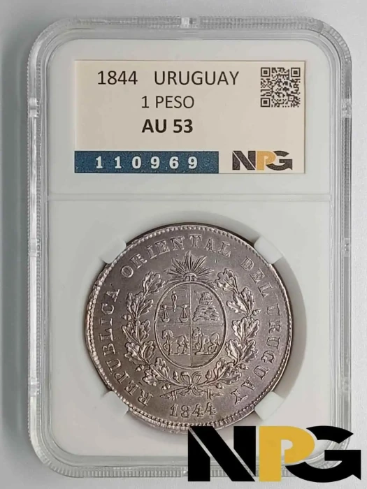 1844 Uruguay 1 Peso