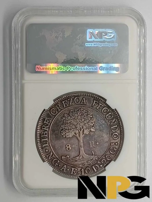 1846ng Ae Ma Central American Republic 8 Reales 1 - 1846ng Ae/ma Central American Republic