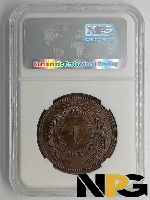 1869a Uruguay 4 Centesimos 1 - Uruguay