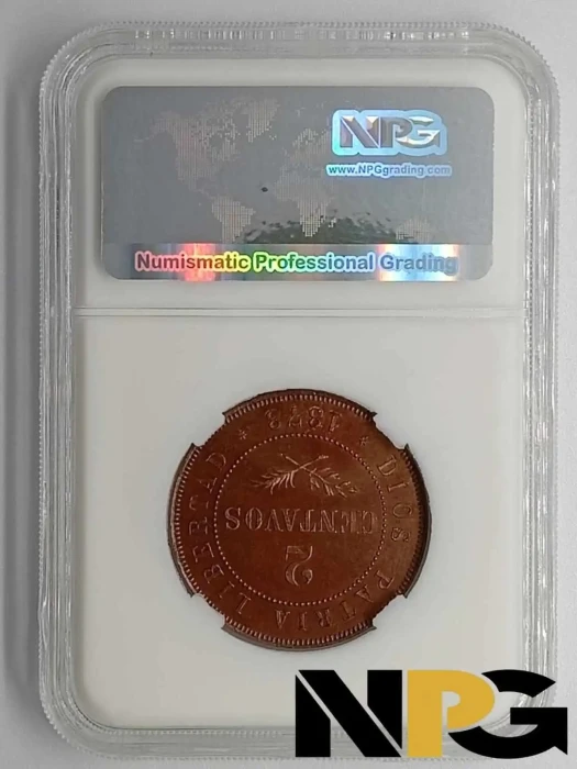 1878 Dominican R 2 Centavos Km E 14 2 - Dominican R.