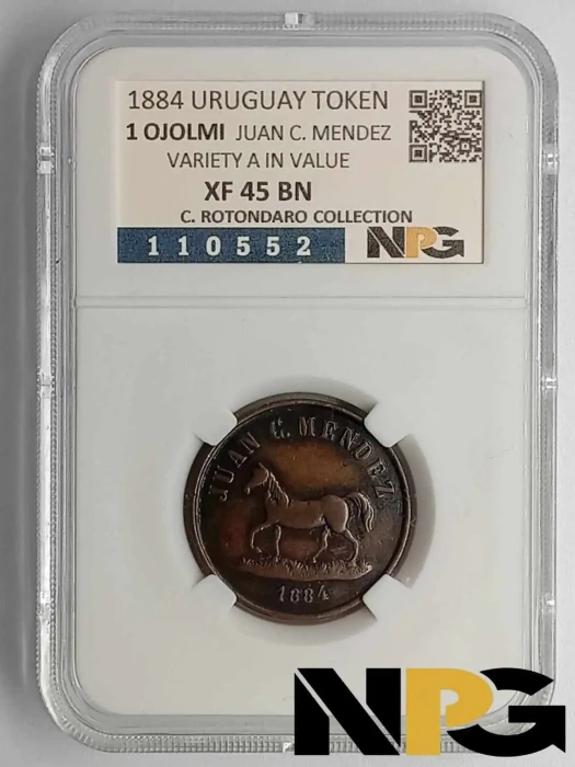1884 Uruguay  1 Ojolmi Establecimiento Juan A. Mendez