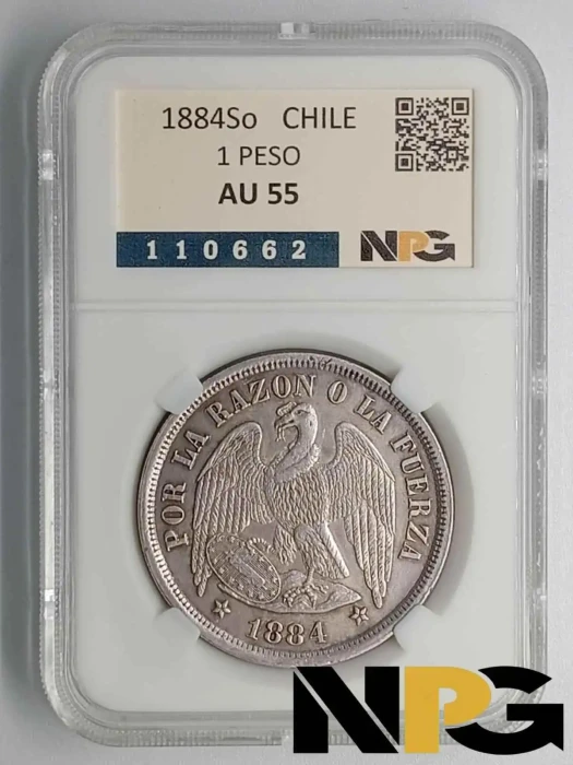 1884So Chile 1 Peso