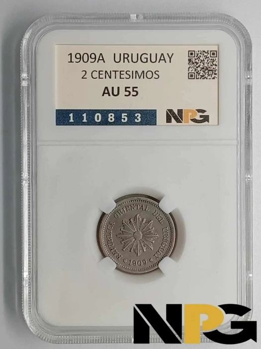 1909A Uruguay 2 Centesimos
