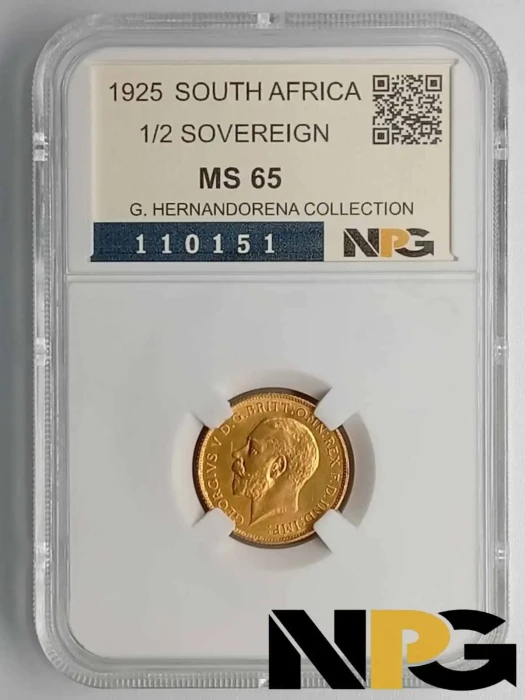 1925 South Africa 1/2 Sovereign
