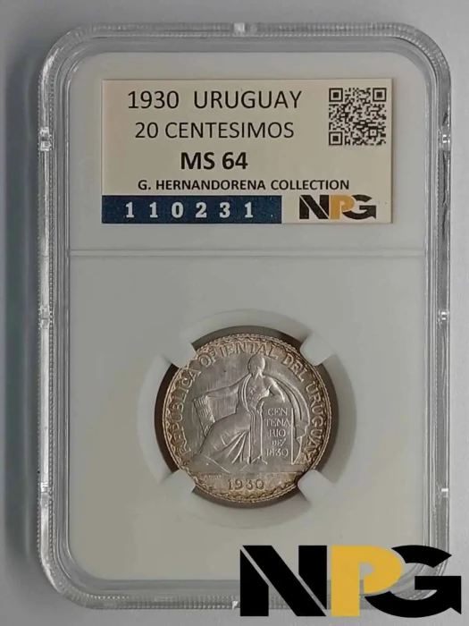 1930 Uruguay 20 Centesimos