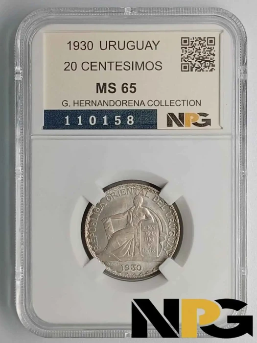 1930 Uruguay 20 Centesimos