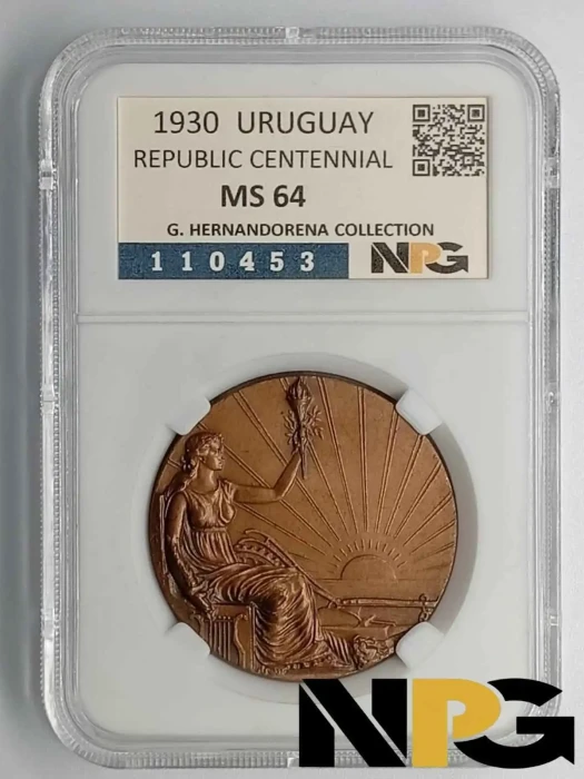 1930 Uruguay  URUGUAY REPUBLIC CENTENNIAL MEDAL
