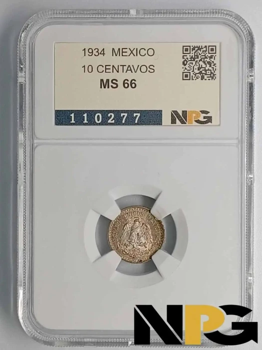 1934 Mexico 10 Centavos
