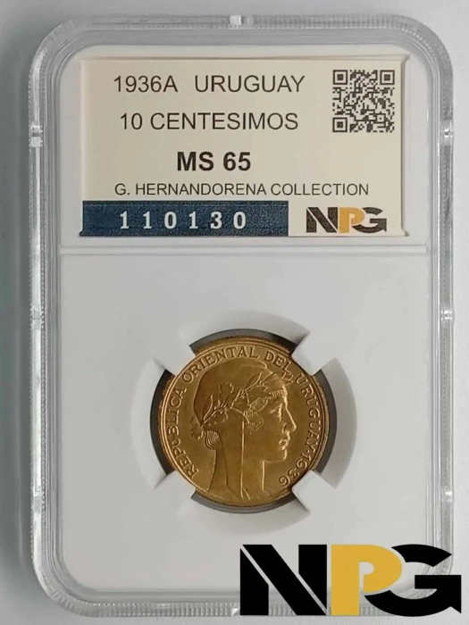 1936A Uruguay 10 Centesimos