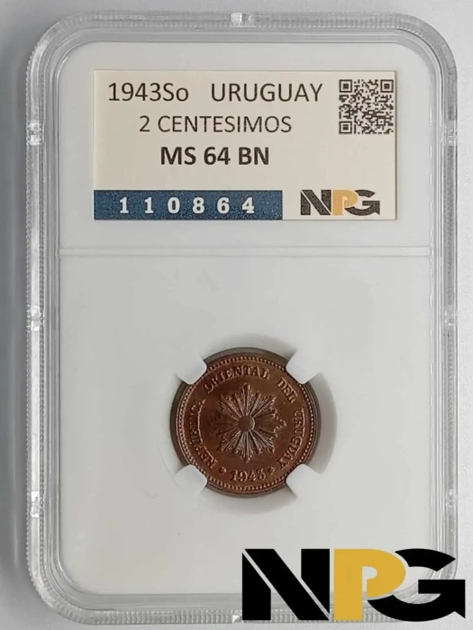 1943So Uruguay 2 Centesimos
