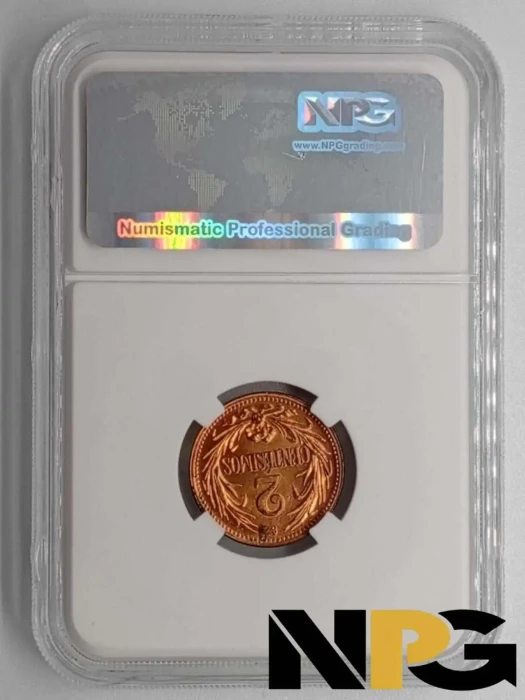 1944s Uruguay 2 Centesimos -  1 - Uruguay