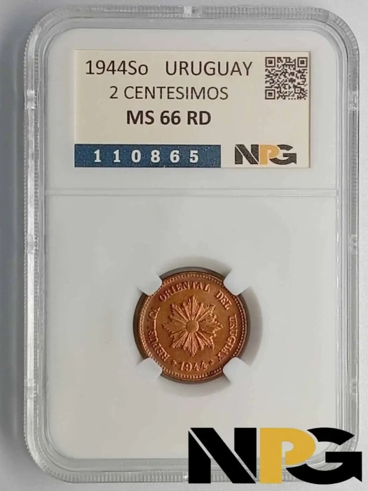 1944So Uruguay 2 Centesimos